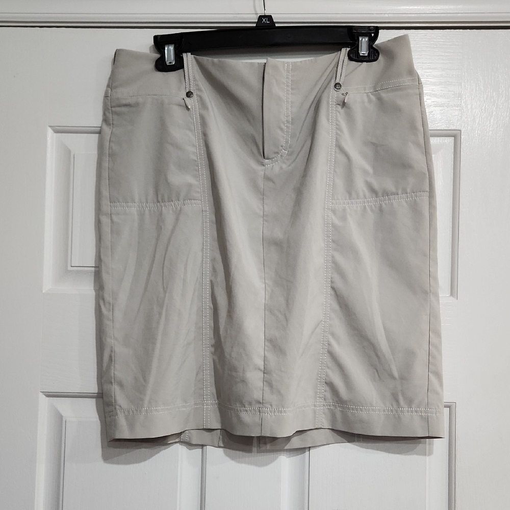 Tan Pencil Skirt Knee-Length Casual